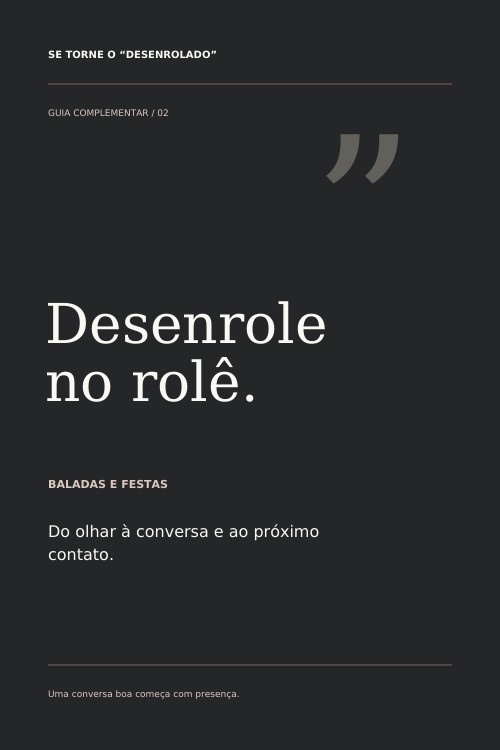 Capa Desenrole no rolê